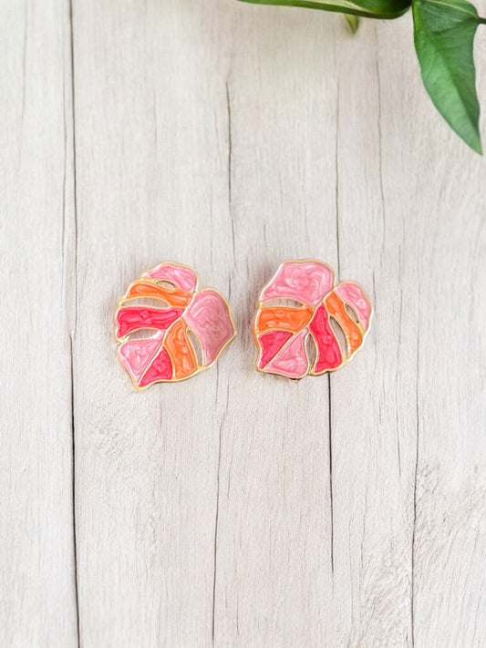 Monstera Earrings