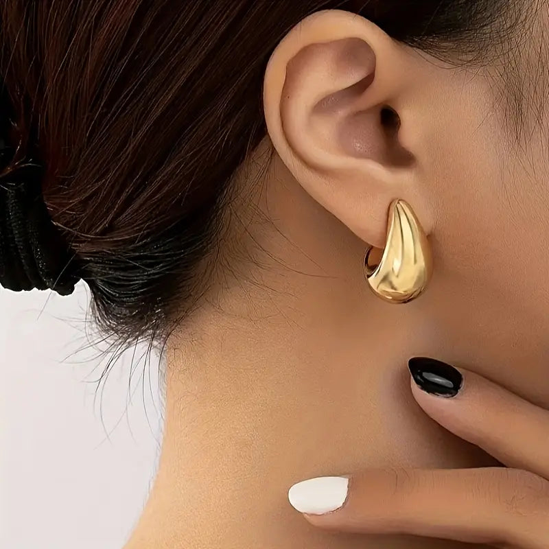 Chunky Earrings Golden